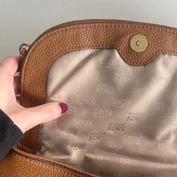 Michael Kors Tan Leather Shoulder Bag with Tassel - Picture 12 of 17